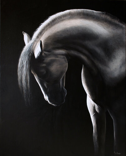 Horse - Dreamy di Marie Madej, Pittura in vendita su Singulart