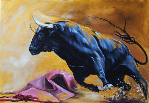 Bull by Marie Madej, Painting for Sale on Singulart