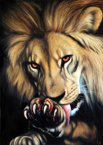 Lion by Marie Madej, 絵画 for Sale on Singulart