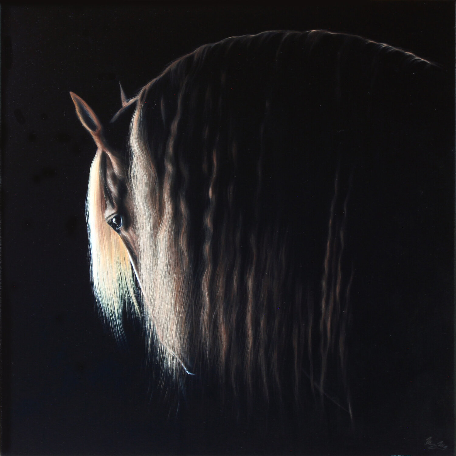 Light on the horse's mane Marie Madej Pintura original en venta
