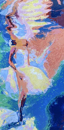 "Little Fourteen-year-old Dancer" after Degas de Kerry A. Inkster, Pintura a la venta en Singulart