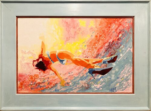 Afternoon swim in my Louboutin’s di Kerry A. Inkster, Pittura in vendita su Singulart