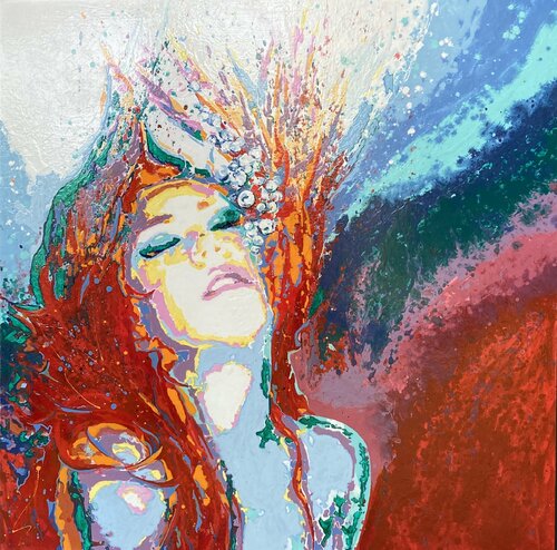 But no Man moved Me - til the Tide Went past my simple Shoe van Kerry A. Inkster, Schilderij te koop op Singulart
