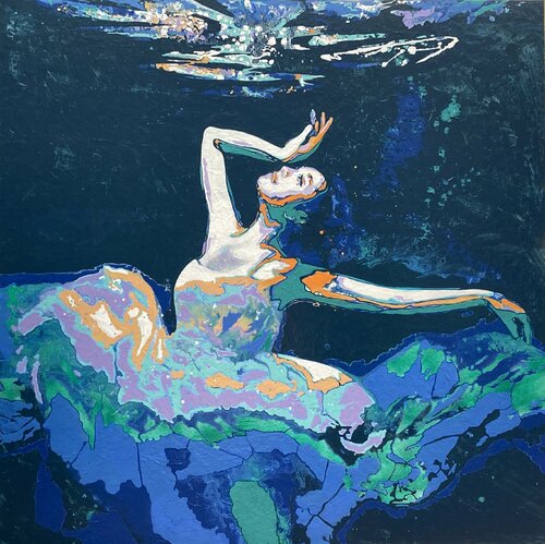 'Hope' is the thing with feathers van Kerry A. Inkster, Schilderij te koop op Singulart