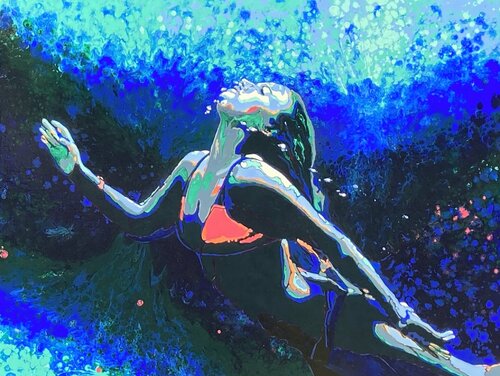 Who would be A mermaid fair van Kerry A. Inkster, Schilderij te koop op Singulart