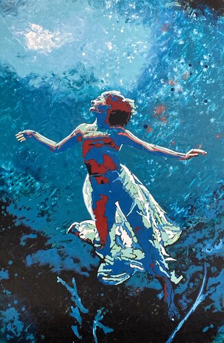 Till Seraphs swing their snowy Hats - Study in Tone van Kerry A. Inkster, Schilderij te koop op Singulart