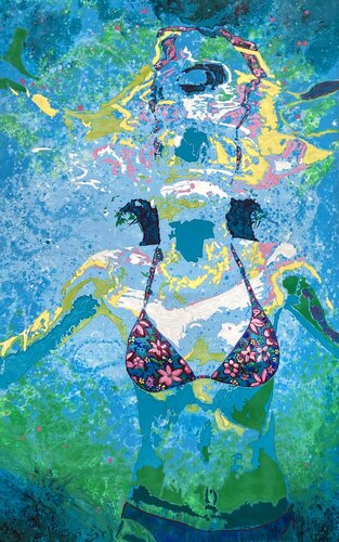 I dig a French Bikini - Extra Large van Kerry A. Inkster, Schilderij te koop op Singulart