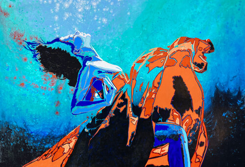 Then comes a moment of feeling the wings you’ve grown, lifting - extra large van Kerry A. Inkster, Schilderij te koop op Singulart