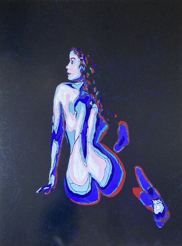 A few of you have seen my face. One of you has kissed my cheek # 2 de Kerry A. Inkster, Pintura a la venta en Singulart