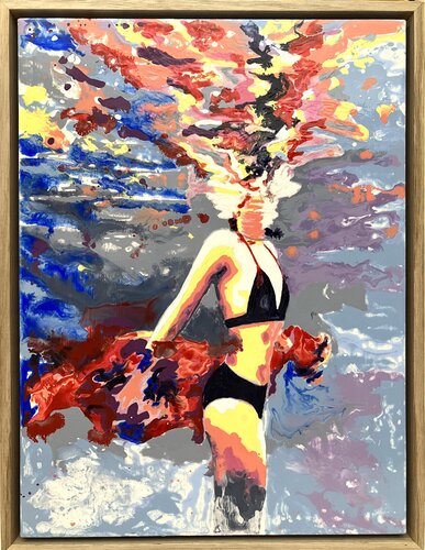 Hawaiian Island Doll - Study in tone van Kerry A. Inkster, Schilderij te koop op Singulart