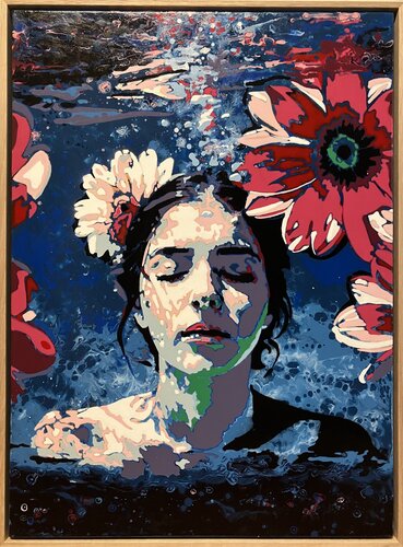 Up there came a Flower van Kerry A. Inkster, Schilderij te koop op Singulart