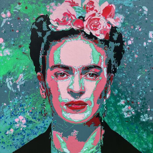 Portrait of Frida Kahlo van Kerry A. Inkster, Schilderij te koop op Singulart