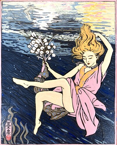 Floating in Bloom van Kerry A. Inkster, Schilderij te koop op Singulart