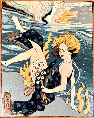 Golden Tide Reverie van Kerry A. Inkster, Schilderij te koop op Singulart