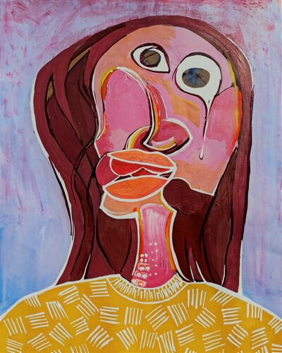 Crying Woman (after Picasso) by Shea Peterson, Work on Paper for Sale on Singulart