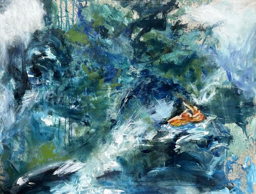 BLEU ET BLEU van Valérie Salem, Schilderij te koop op Singulart