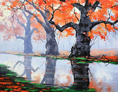 Autumn Reflections by Graham Gercken, Painting for Sale on Singulart