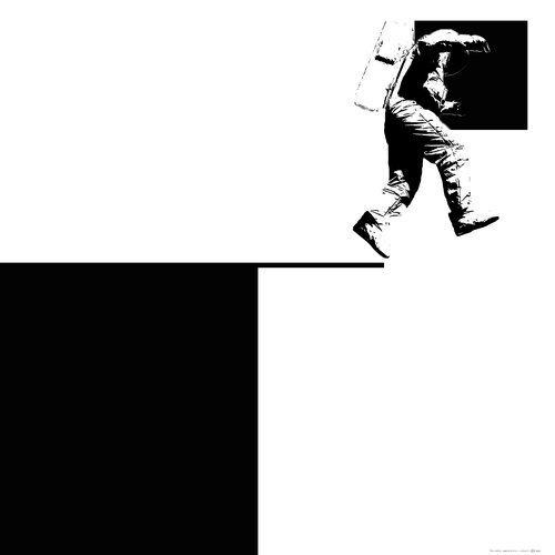 Flat Earth 01 _ Man On The Moon von Marit Otto, Druck kaufen auf Singulart