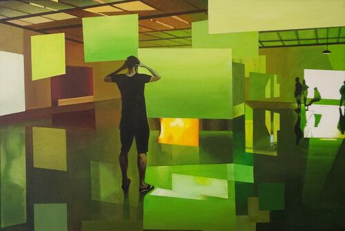 Virgin Screens 02 – Green by Marit Otto, 회화 for Sale on Singulart