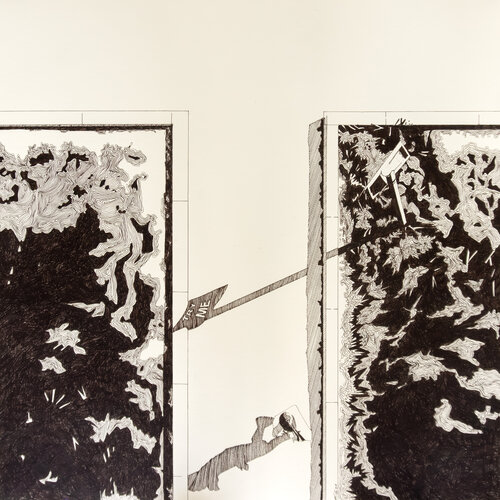 T (a junction) von Marit Otto, Zeichnungen kaufen auf Singulart