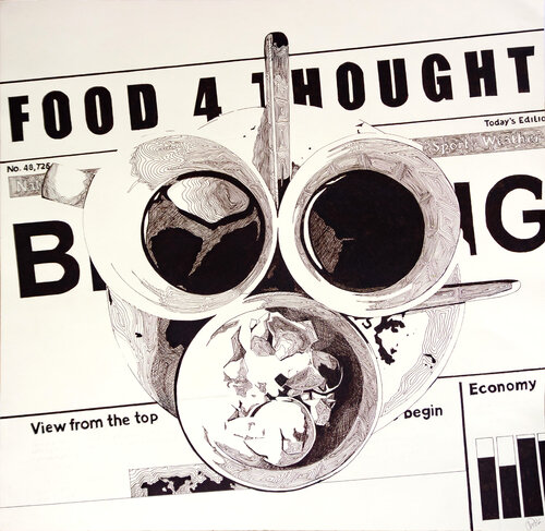 Food 4 Thought by Marit Otto, 소묘 for Sale on Singulart