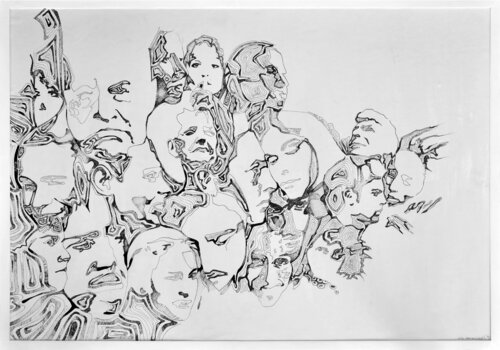 The Masses 02 van Marit Otto, Tekening te koop op Singulart