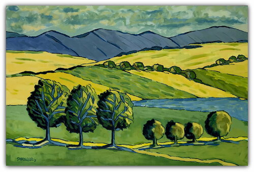 Violet Hills by Jacques Sterenberg, 회화 for Sale on Singulart