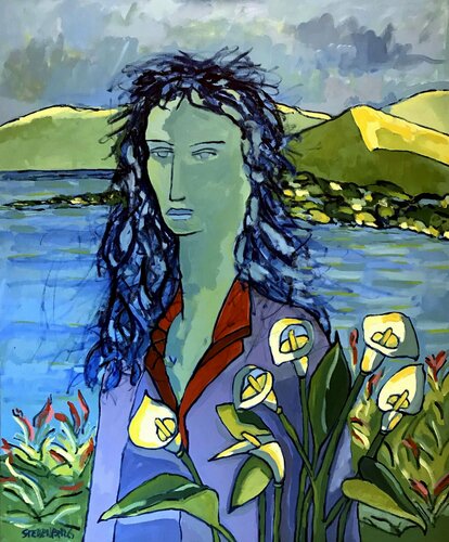 Woman on the Lake by Jacques Sterenberg, 회화 for Sale on Singulart