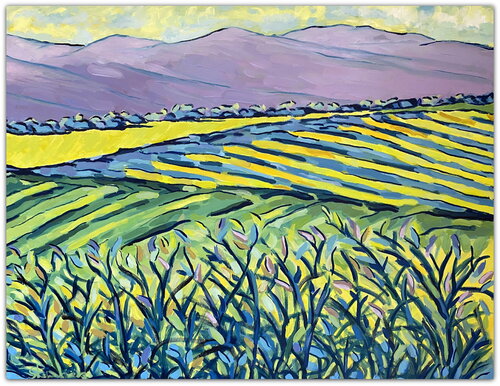 Country fields by Jacques Sterenberg, 회화 for Sale on Singulart