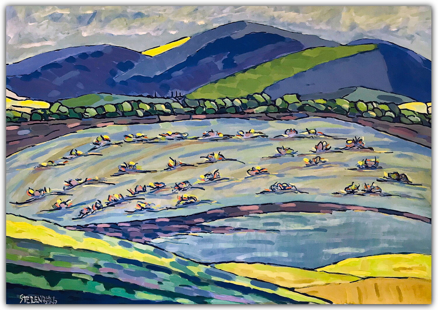 Have you ever seen the Water Lilies ? Jacques Sterenberg Originalgemälde zu verkaufen