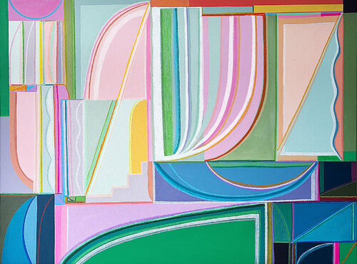 Meet me at the yellow door van Amy Kim, Schilderij te koop op Singulart