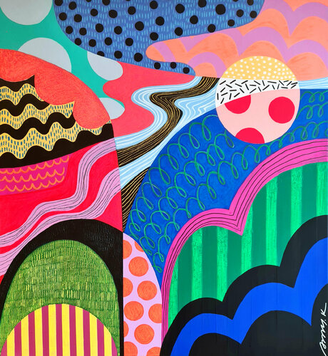 Blessing for lalaland van Amy Kim, Schilderij te koop op Singulart