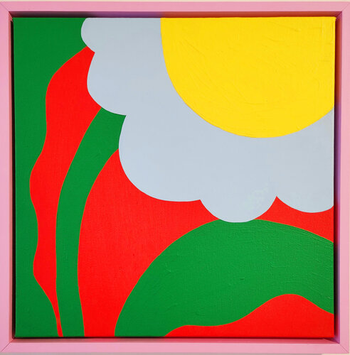 Pink fell for red de Amy Kim, Pintura a la venta en Singulart