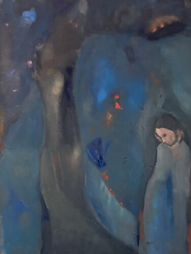 Le secret et l'arbre par myriam de LAFFOREST, Peinture en vente sur Singulart