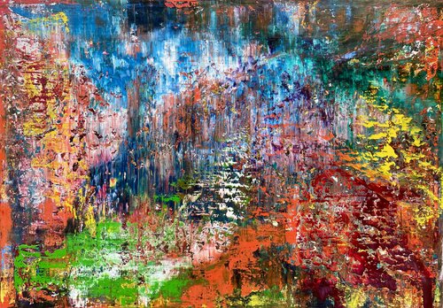 HEAVY RAIN OVER ABSTRACT LANDSCAPE Ludwig Kranich