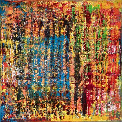 SMALL ABSTRACT WITH BLUE von Ludwig Kranich, Malerei kaufen auf Singulart