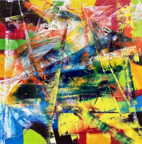 SHINY GEOMETRIC ABSTRACT II von Ludwig Kranich, Malerei kaufen auf Singulart