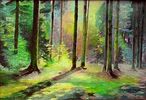 Mysterious forest von Serhiy Berezin, Malerei kaufen auf Singulart