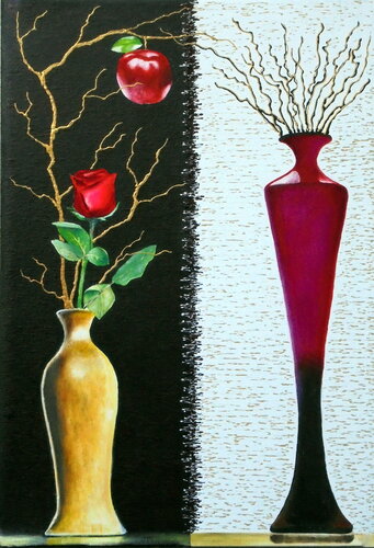 Adam and Eve. Red von Serhiy Berezin, Malerei kaufen auf Singulart