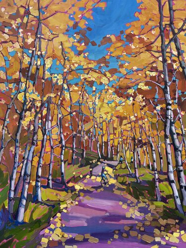 “Golden Ride” van Kelly Villasenor, Schilderij te koop op Singulart