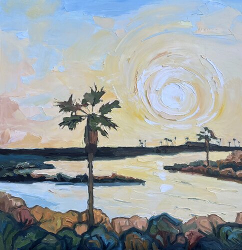 Cardiff aglow par Kelly Villasenor, Peinture en vente sur Singulart