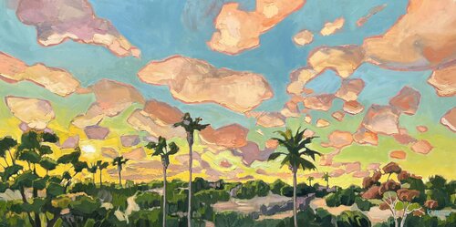 “Sun up at San Dieguito “ van Kelly Villasenor, Schilderij te koop op Singulart