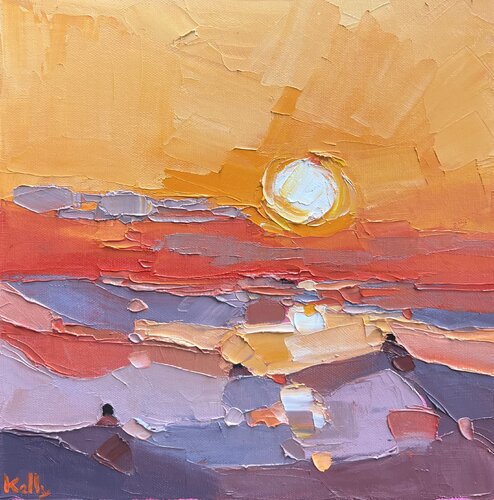 “ embracing the dusk” van Kelly Villasenor, Schilderij te koop op Singulart