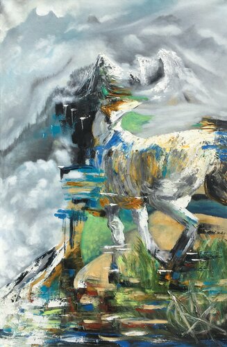 Glit'ch by Mariam Qureshi, Painting for Sale on Singulart