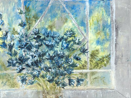Heart's forget-me-knot by Mariam Qureshi, Painting for Sale on Singulart