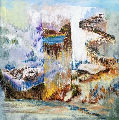 Fragmented realities by Mariam Qureshi, Painting for Sale on Singulart