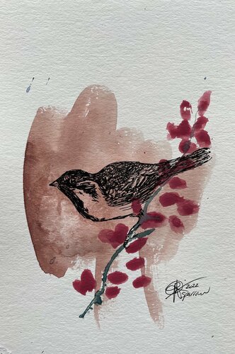 Sparrows Little Ditty by Mariam Qureshi, Drawing for Sale on Singulart