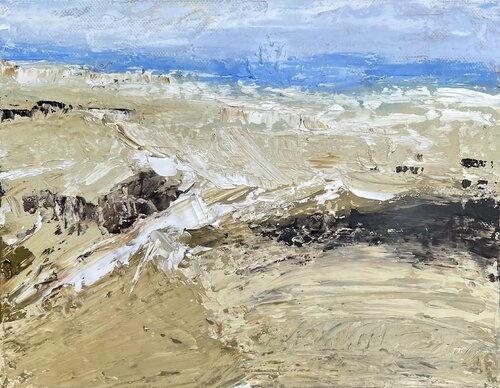 Sand under my feet de Mariam Qureshi, Pintura a la venta en Singulart