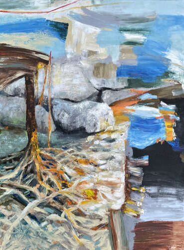 Roots of imagination, oil on canvas 2022 van Mariam Qureshi, Schilderij te koop op Singulart