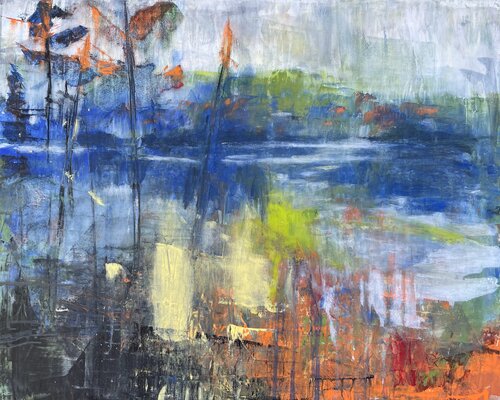 Fall in the river valley by Mariam Qureshi, Painting for Sale on Singulart